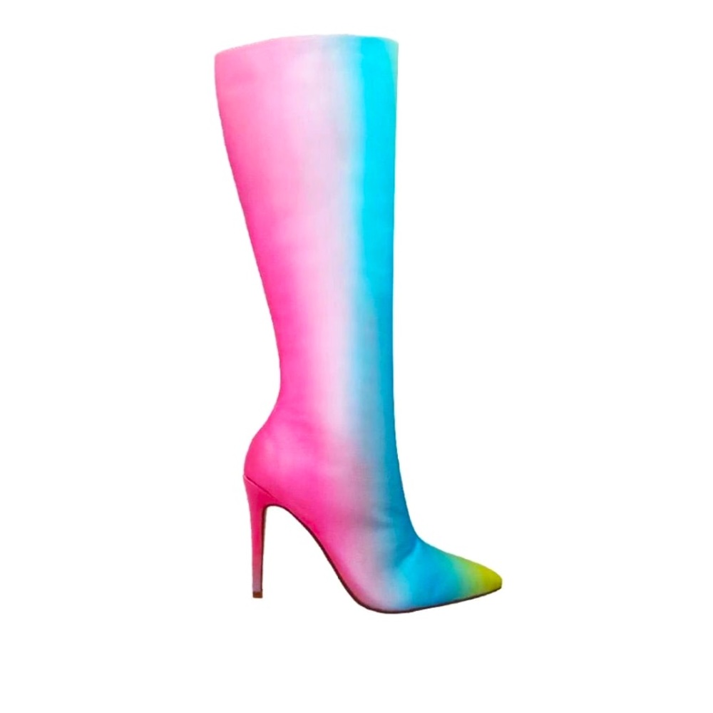 Pink Blue & Green Heel Boots from Privleged